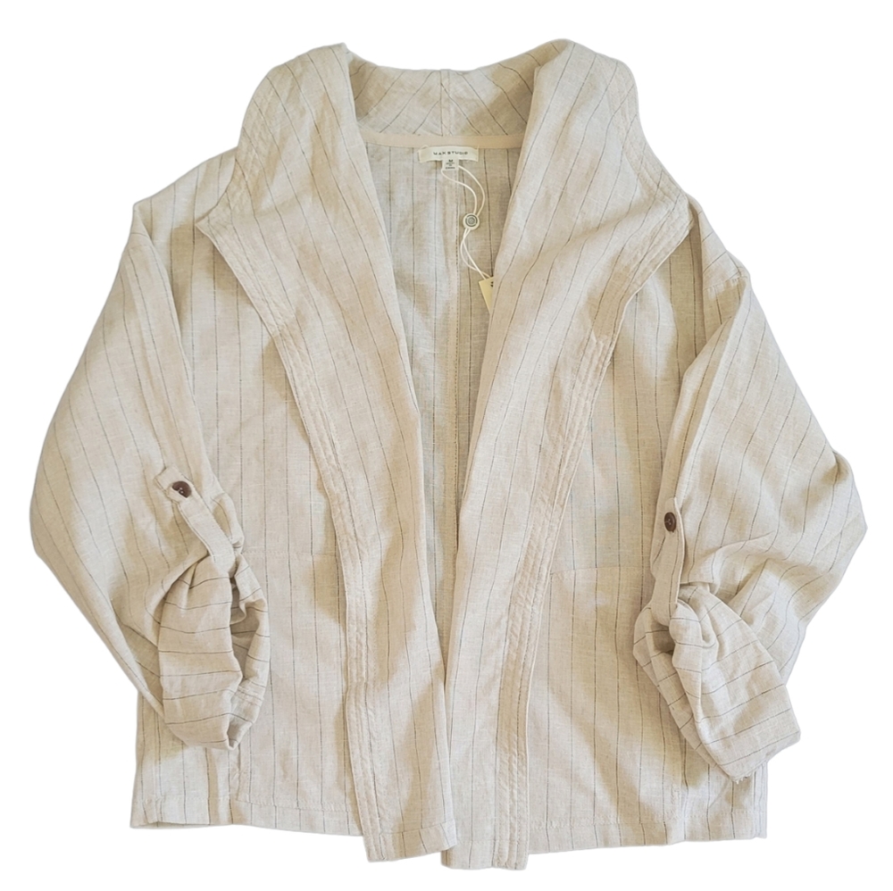 Max Studio linen cotton kimono style top